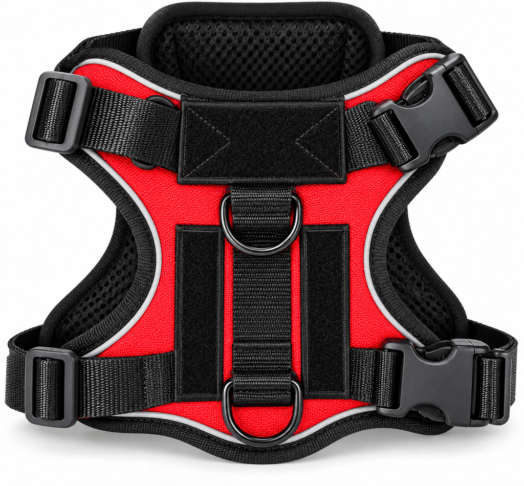 Adjustable Reflective Dog Vest Harness with Removable Patches